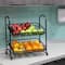 6 Pack: 18.5" Black 2-Tier Metal Removable Basket Organizer